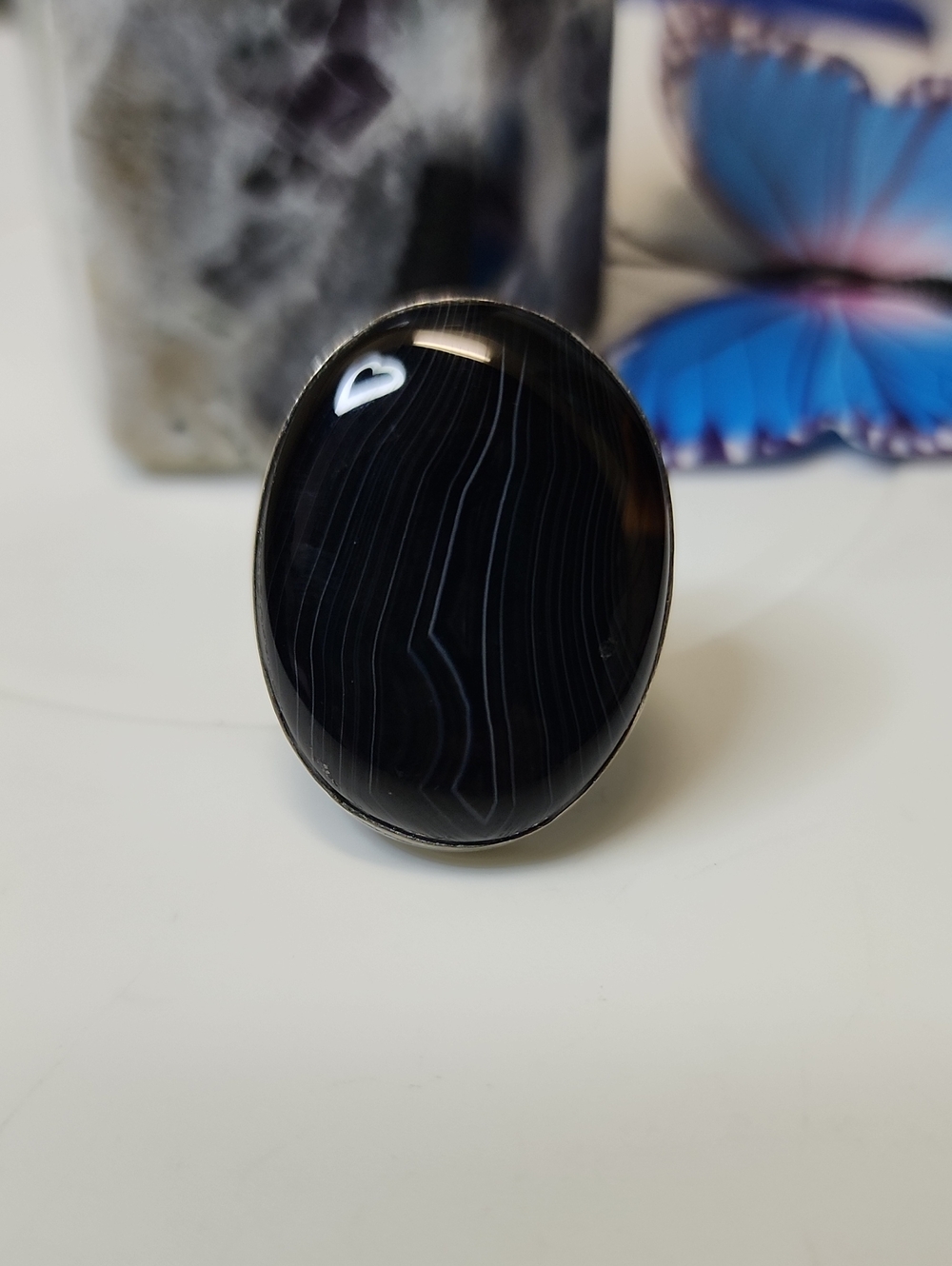 Black Onyx Oval Statement Ring - Classic Accessory